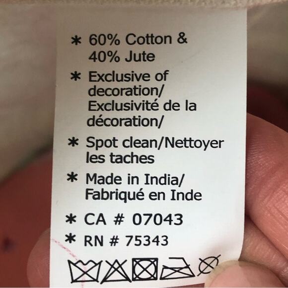 NWT Tommy Bahama cotton and jute tropical pink and green tote - Picture 2 of 5